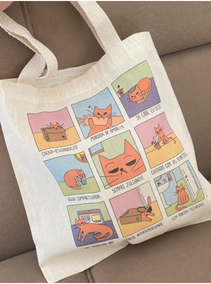Ecobag Mãe de Gato Sabe Brincar