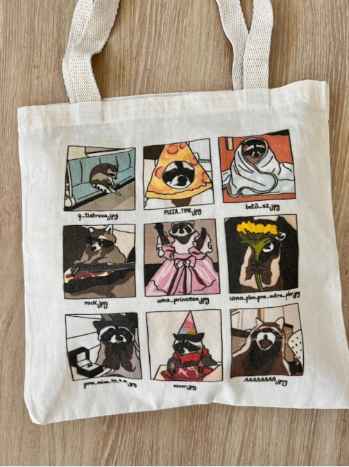 Ecobag Memes de Guaxinim