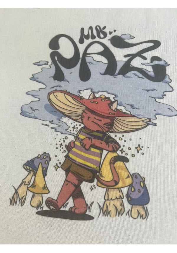 Ecobag Mó Paz Gato Psicodélico