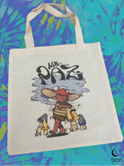Ecobag Mó Paz Gato Psicodélico