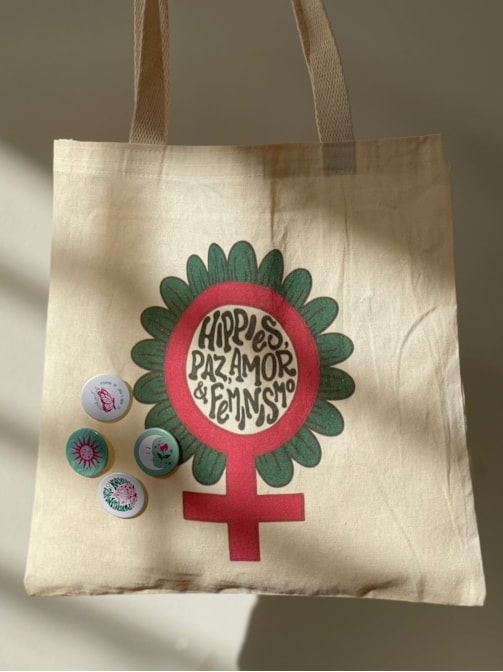 Ecobag Paz Amor e Feminismo