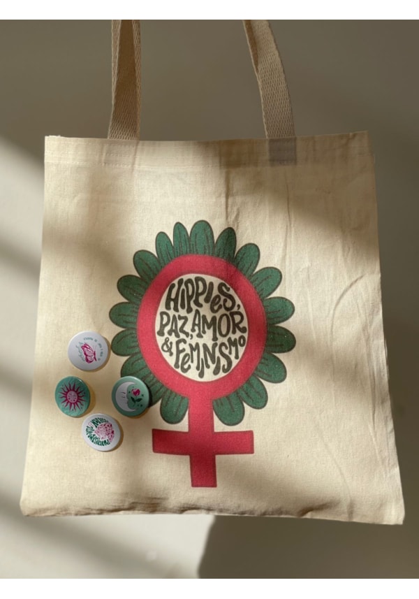 Ecobag Paz Amor e Feminismo