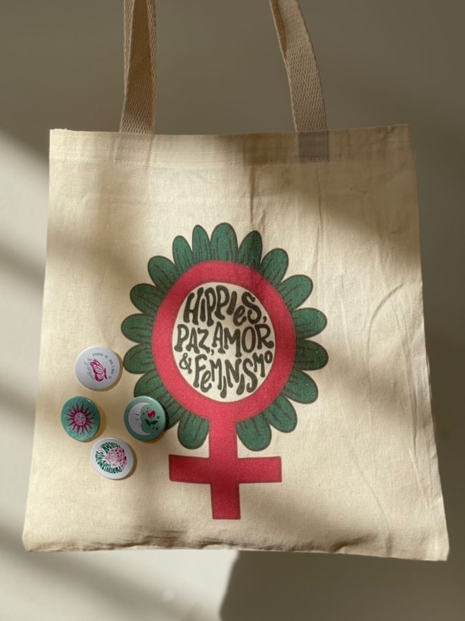 Ecobag Paz Amor e Feminismo — imagem 2