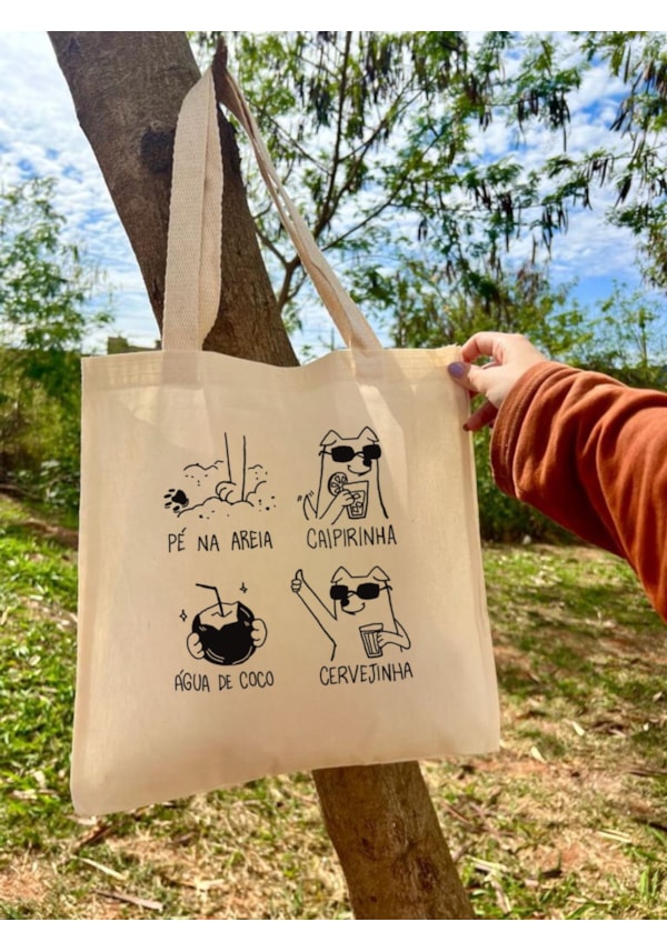 Ecobag Pé na Areia Cachorrinho