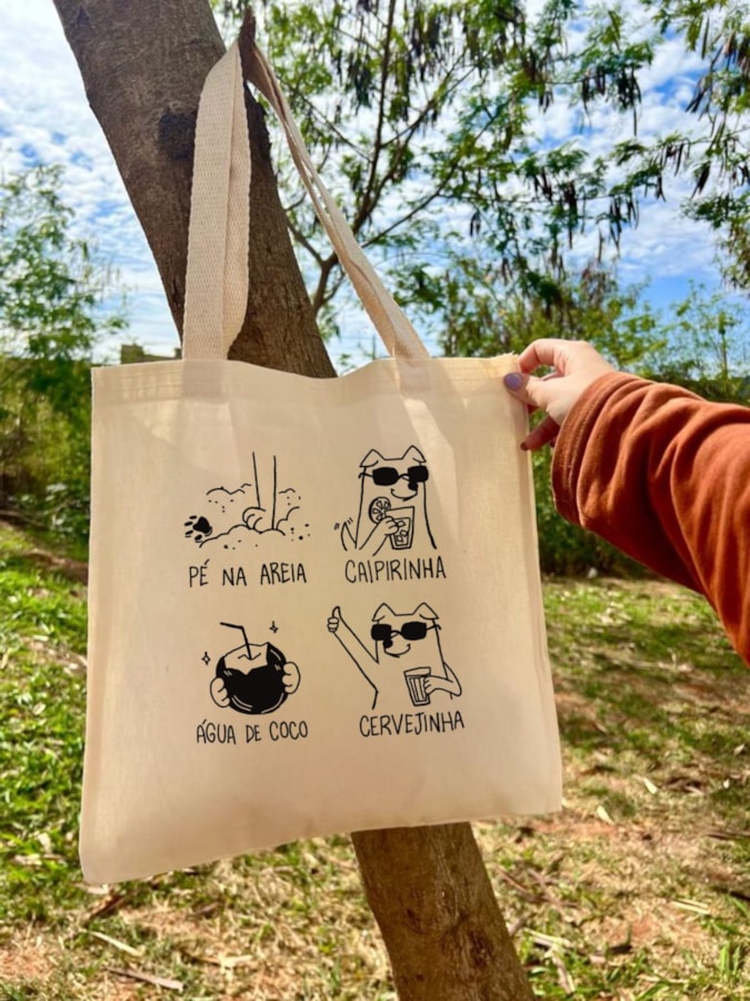 Ecobag Pé na Areia Cachorrinho — imagem 1