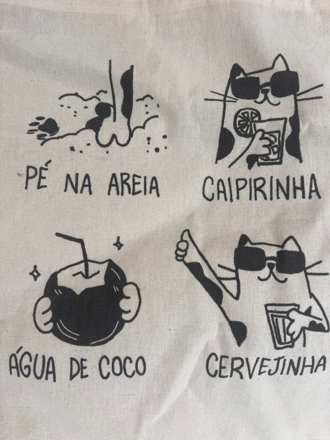 Ecobag Pé na Areia Gatinho — imagem 2