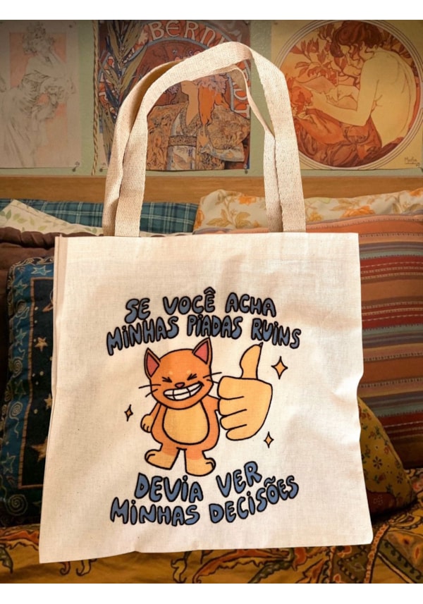 Ecobag Piadas ruins e decisões piores