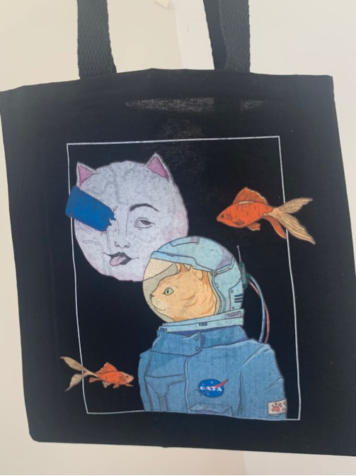 Ecobag Planeta dos Gatos - Preta