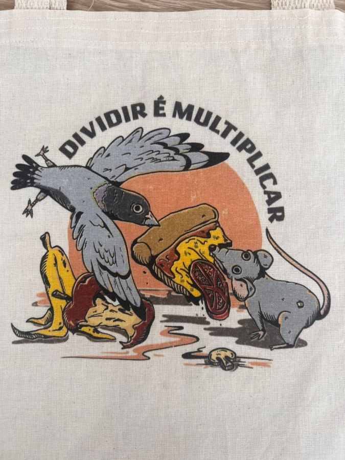 Ecobag Rato e Pomba Dividir é Multiplicar — imagem 2