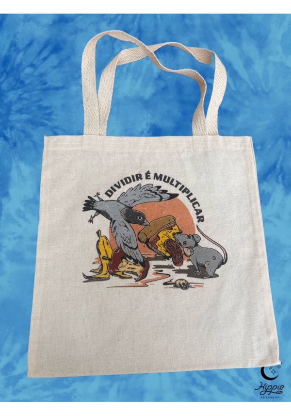 Ecobag Rato e Pomba Dividir é Multiplicar