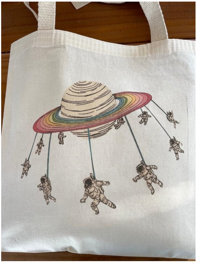 Ecobag Saturno Astronautas — imagem 2