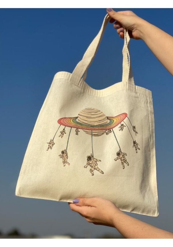 Ecobag Saturno Astronautas