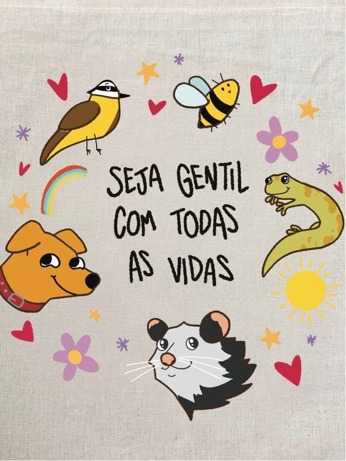 Ecobag Seja Gentil Com Todas as Vidas — imagem 2