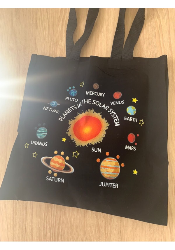 Ecobag Sistema Solar - Preta