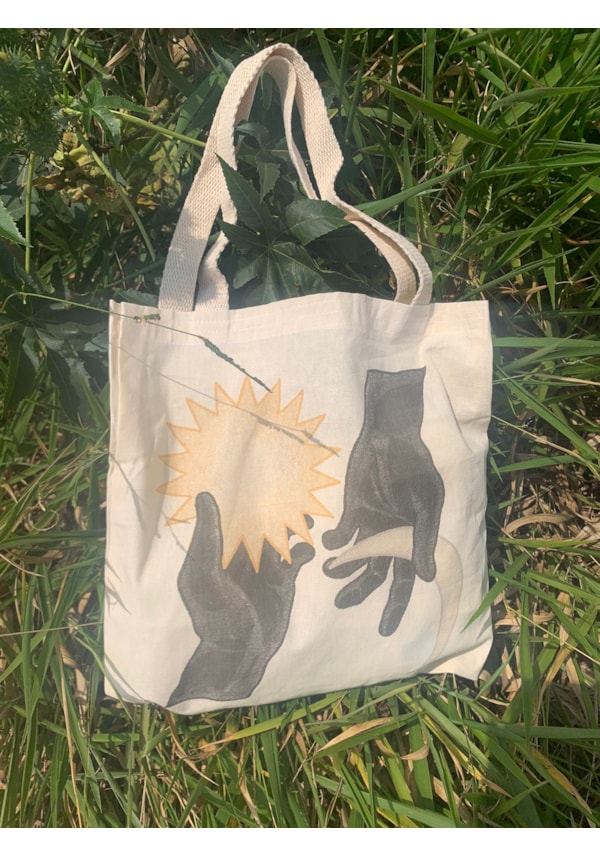 Ecobag Sol e Lua nas Mãos