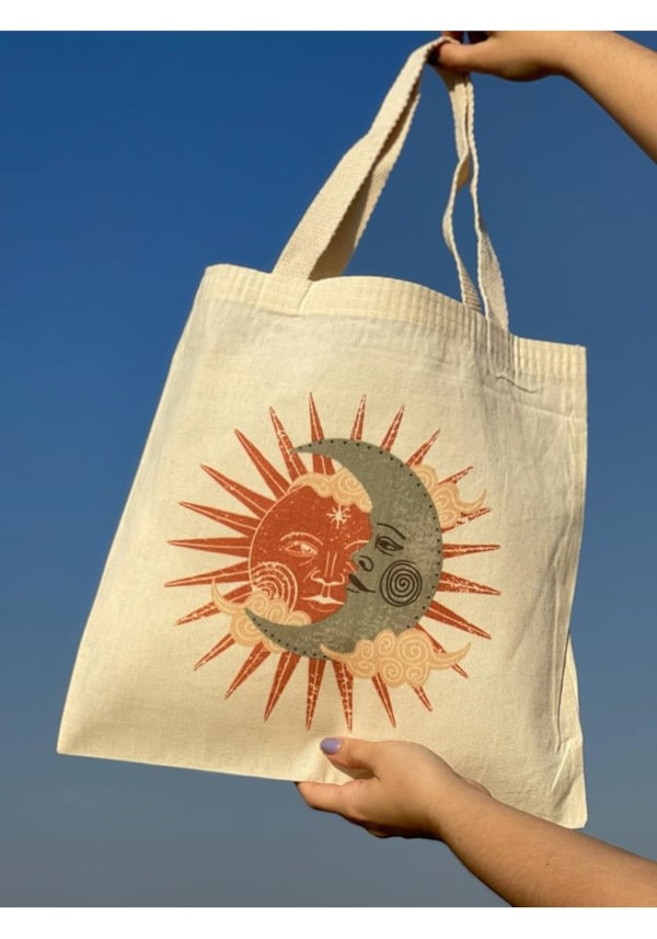 Ecobag Sol e Lua Vintage