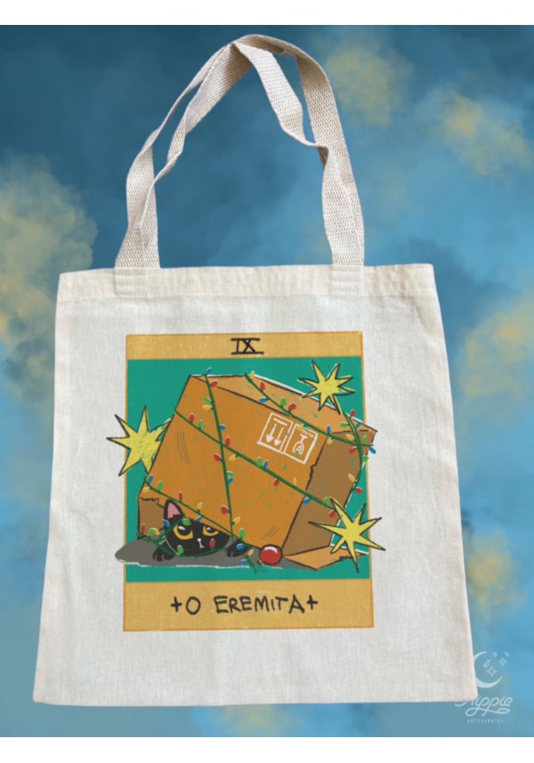 Ecobag Tarot Natal - Gato Eremita