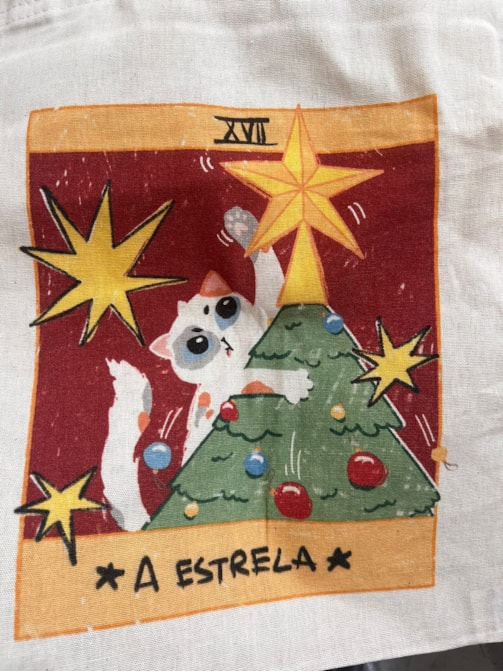 Ecobag Tarot Natal - Gato Estrela