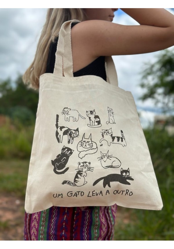 Ecobag Um Gato Leva a Outro