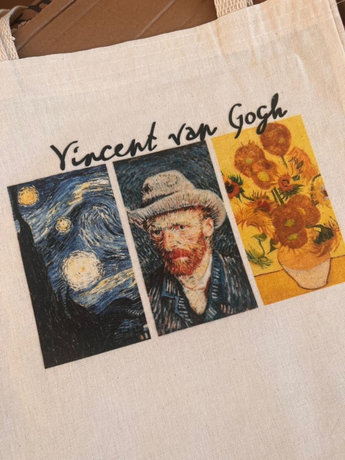 Ecobag Van Gogh, Noite Estrelada e 12 Girassóis — imagem 2