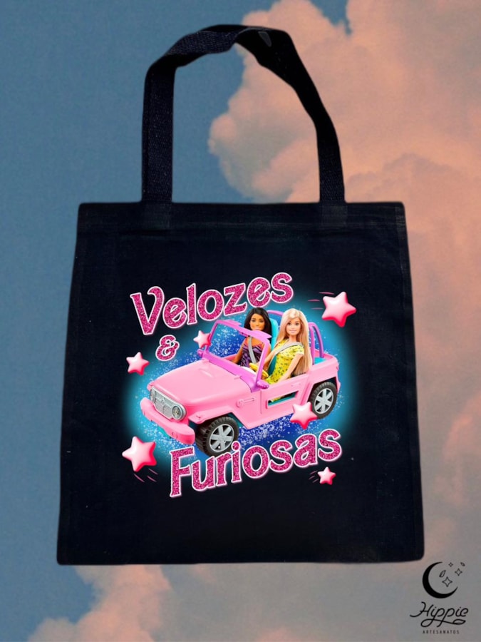 Ecobag Velozes e Furiosas - Preta — imagem 1