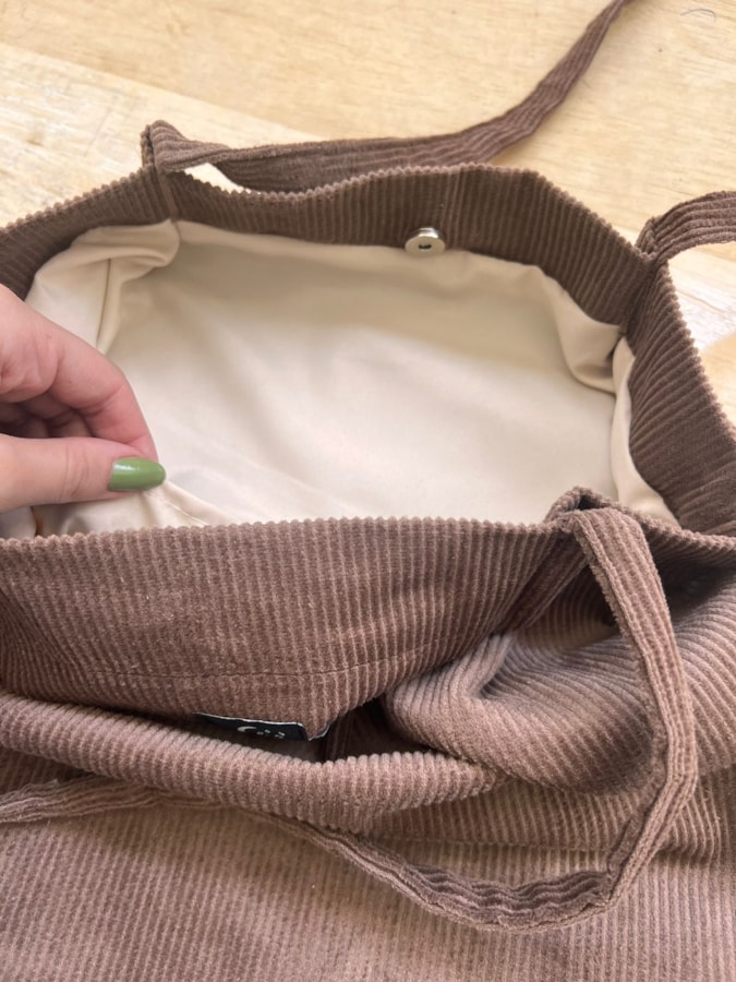 Ecobag Veludo Cotelê - Marrom — imagem 4