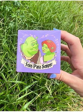 Embalagem Caixinha Shrek e Fiona