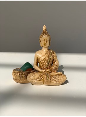 Escultura Buda Brilho com Bowl