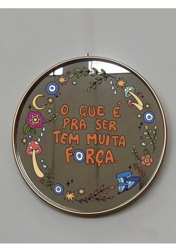 Espelho O que é Pra Ser - Dourado