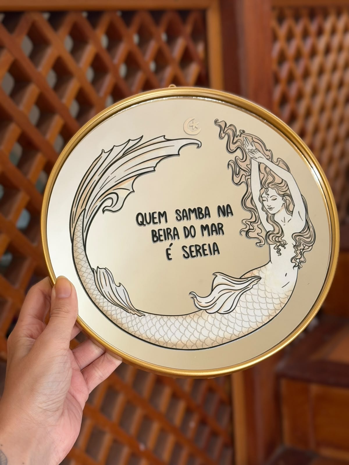 Espelho Sereia - Dourado — imagem 1