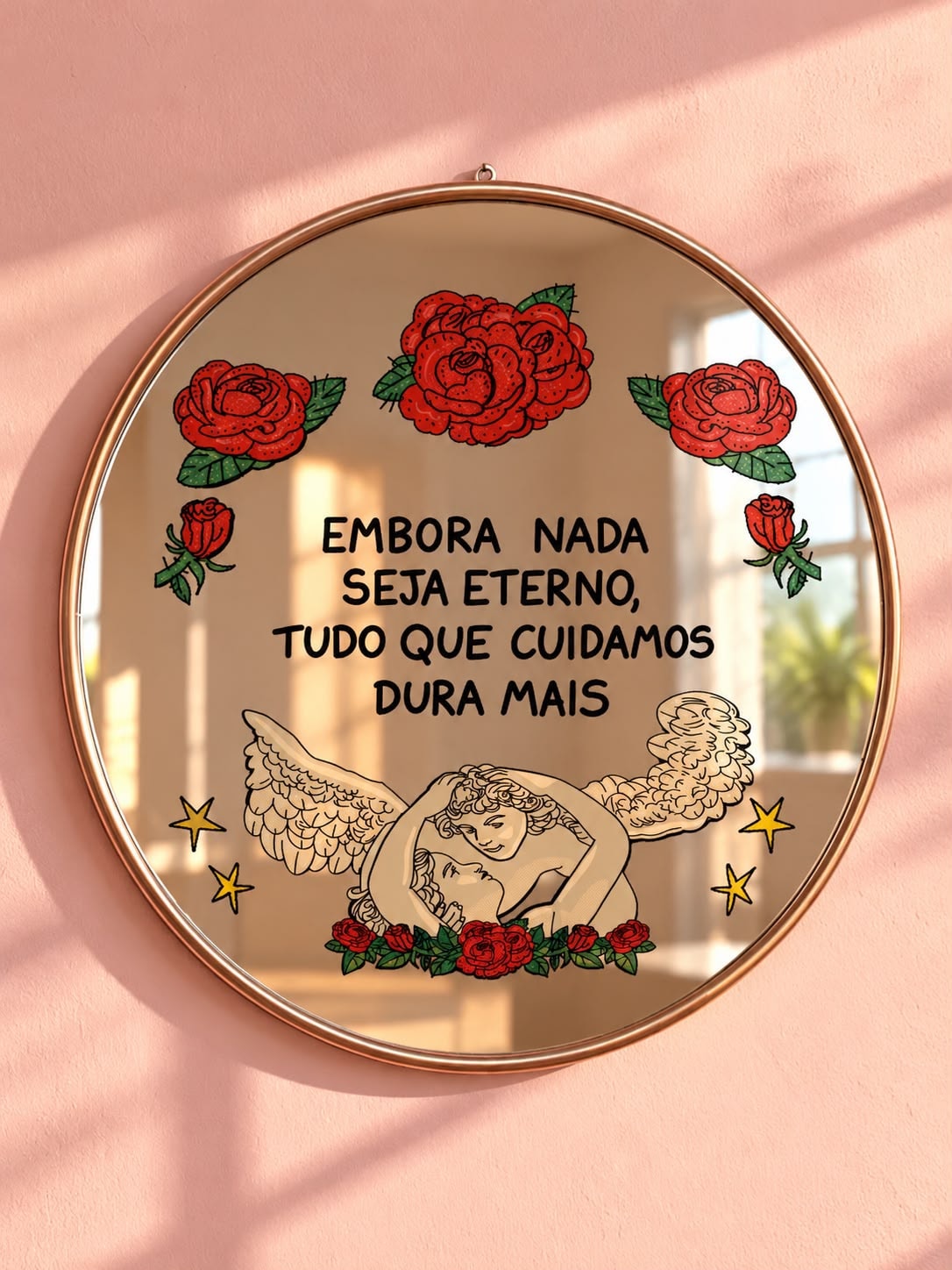 Espelho tudo que cuidamos - Dourado — imagem 2