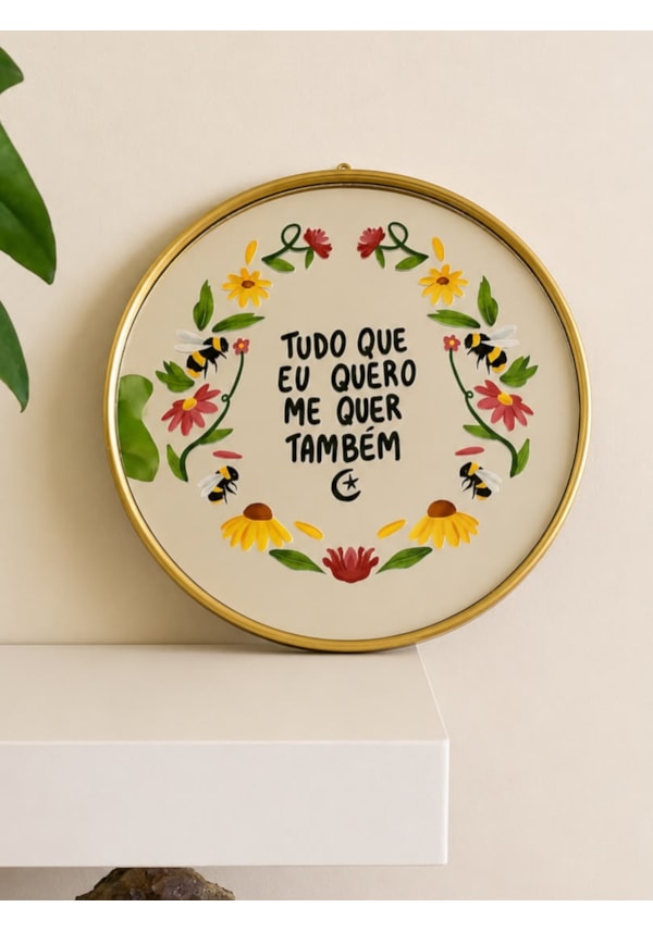 Espelho Tudo que eu Quero - Dourado