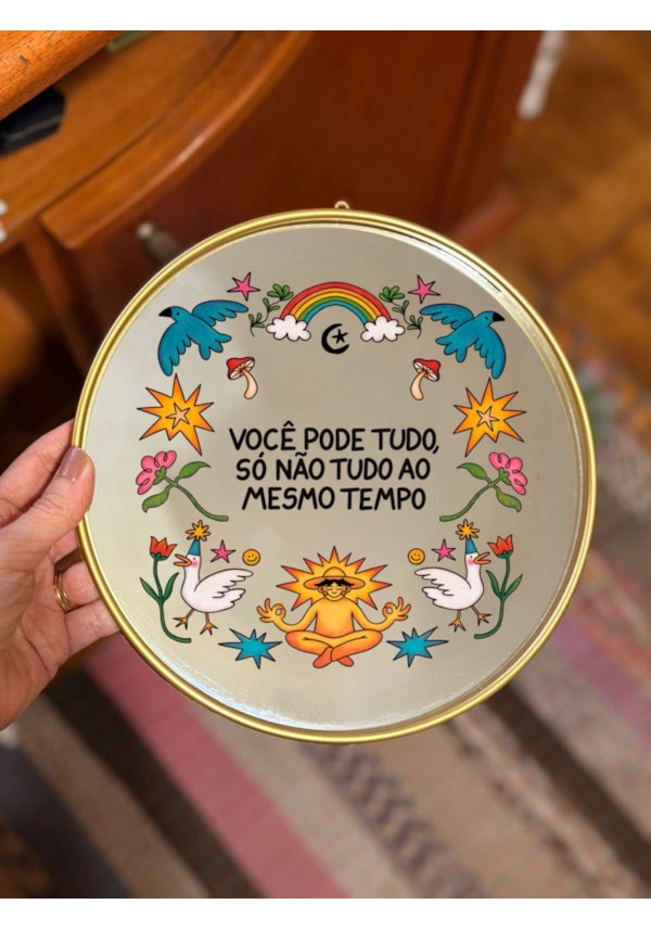 Espelho Você pode tudo - Dourado