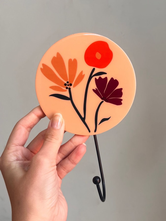 Gancho de Metal - Flores Redondo — imagem 1