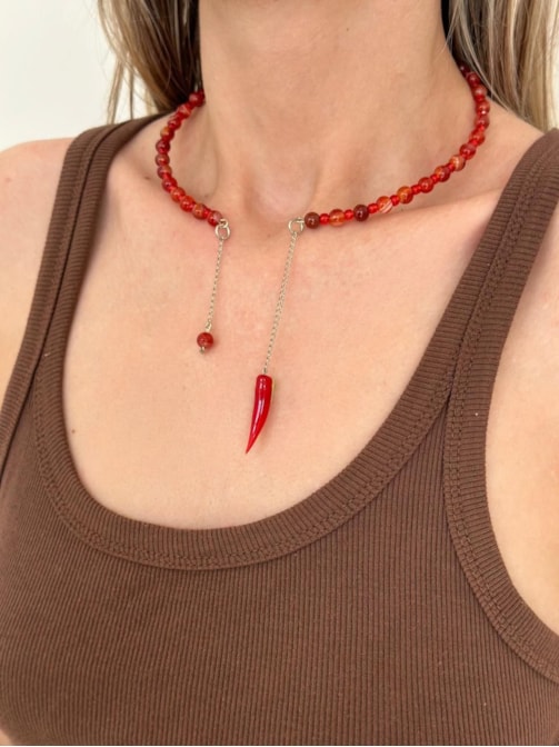 Gargantilha Cristais Pimenta