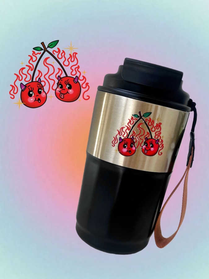 Garrafa 420ml Térmica Aço Inox - Cherry — imagem 1