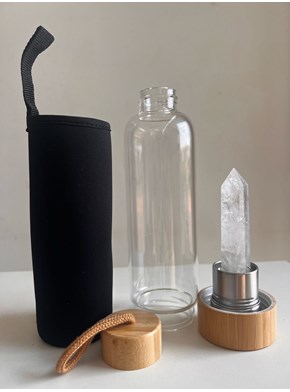 Garrafa Elixir com Cristal - Bambu