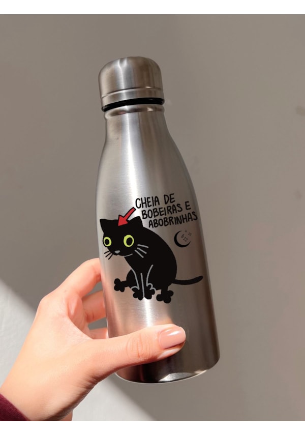 Garrafa Inox Gato Bobeiras e Abobrinhas - 500ml