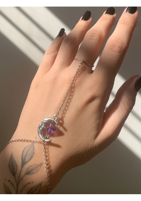 Hand Chain Artesanal Deusa da Lua