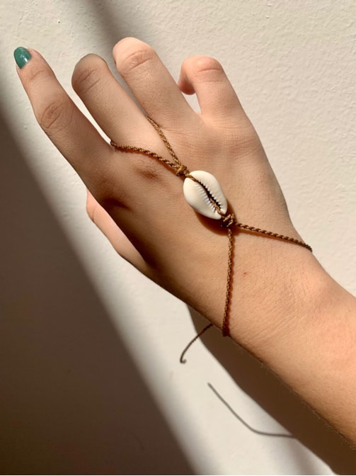 Hand Chain Macramê - Sereia