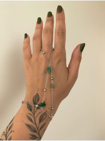 Hand Chain Quartzo Verde