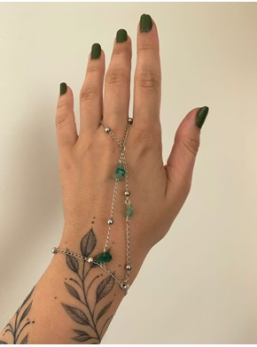 Hand Chain Quartzo Verde