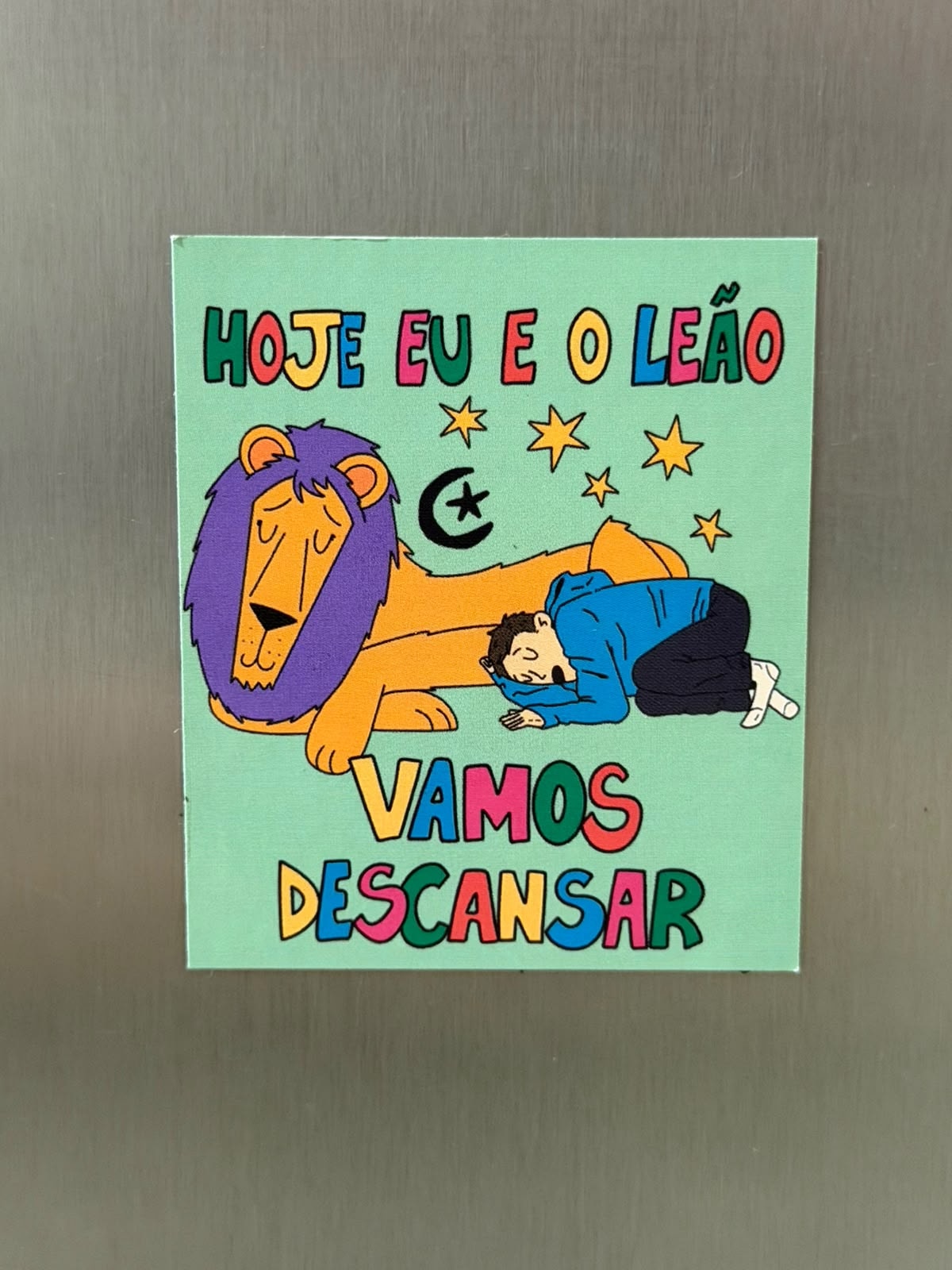 Imã de Geladeira - Eu e o Leão — imagem 1