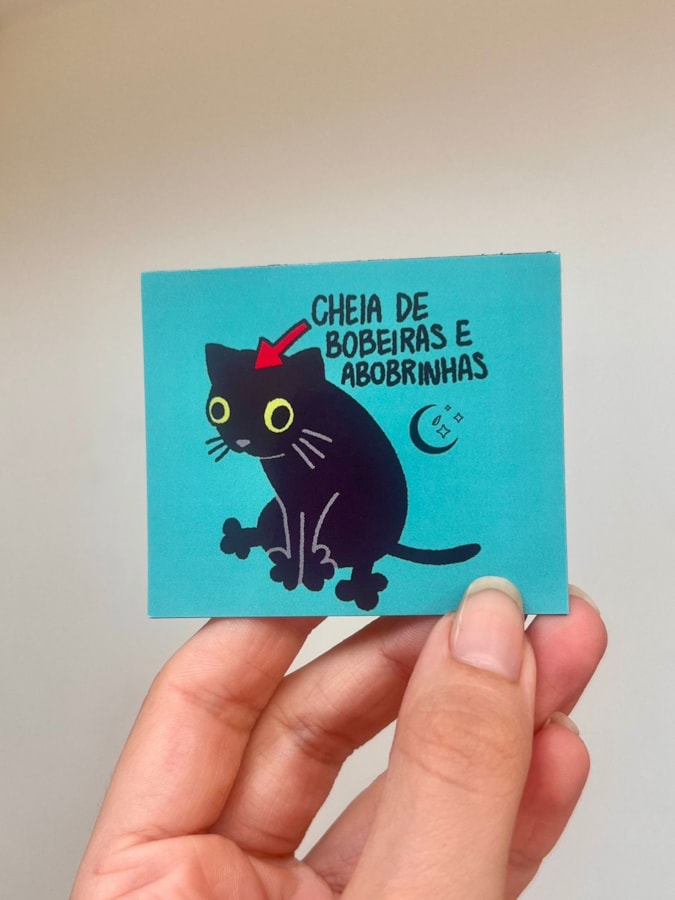 Imã de Geladeira - Gato Bobeiras e Abobrinhas — imagem 2