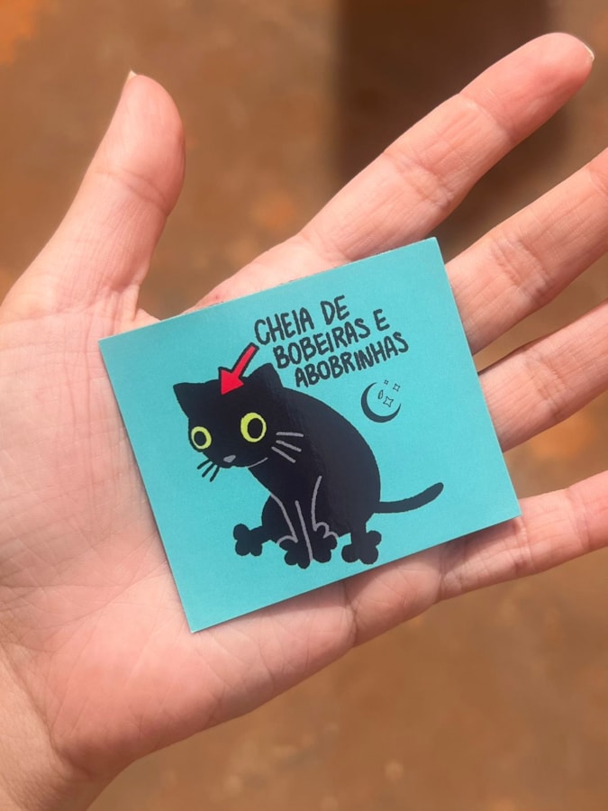 Imã de Geladeira - Gato Bobeiras e Abobrinhas — imagem 1