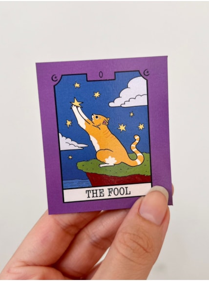 Imã de Geladeira - Gato Tarot The Fool