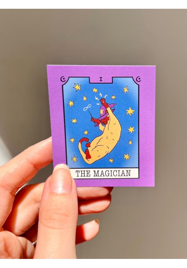 Imã de Geladeira - Gato Tarot The Magician