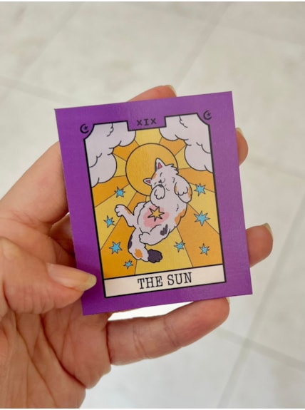 Imã de Geladeira - Gato Tarot The Sun