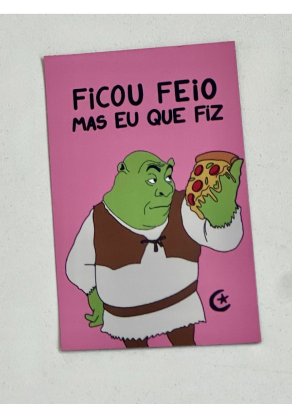 Imã de Geladeira Shrek eu que fiz