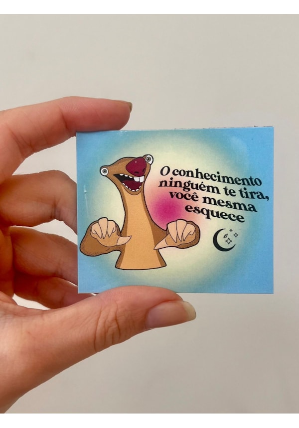 Imã de Geladeira - Sid Conhecimento Ninguém te Tira